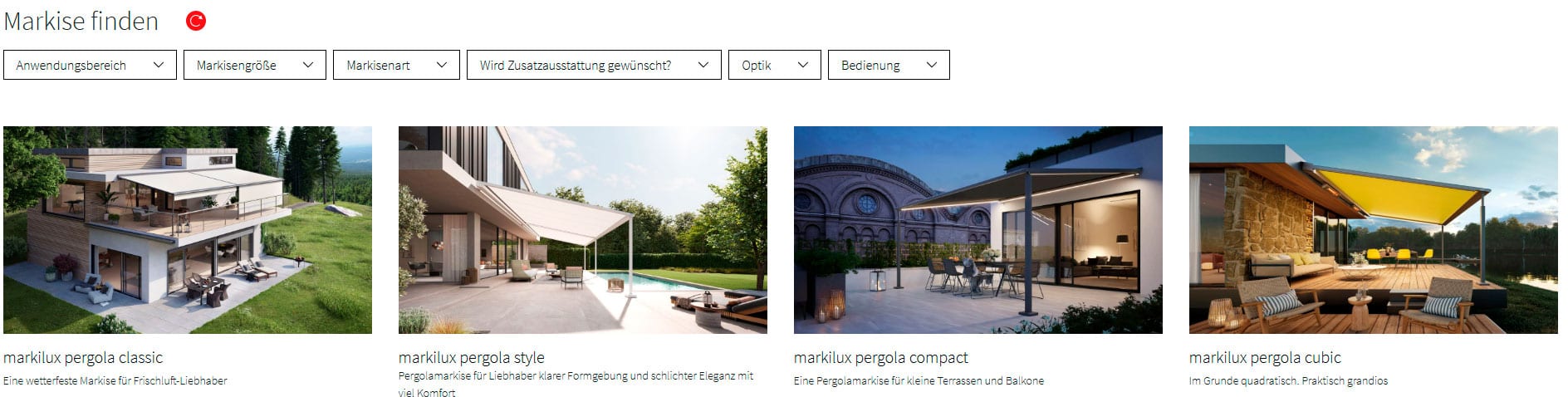 Markise konfigurieren